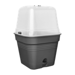 green basics growpot square allin1 15cm living black